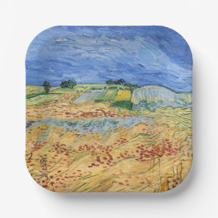 Vincent van Gogh - The fields / Plain at Auvers Paper Plate