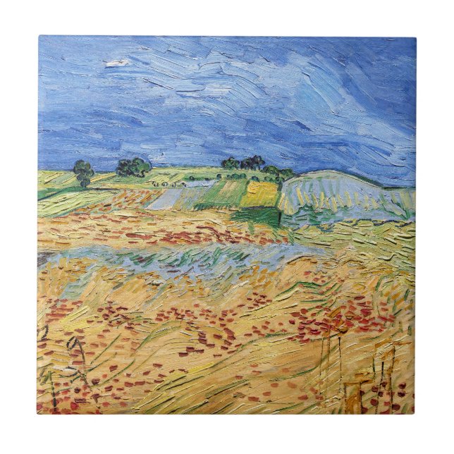 Vincent van Gogh - The fields / Plain at Auvers Tile (Front)