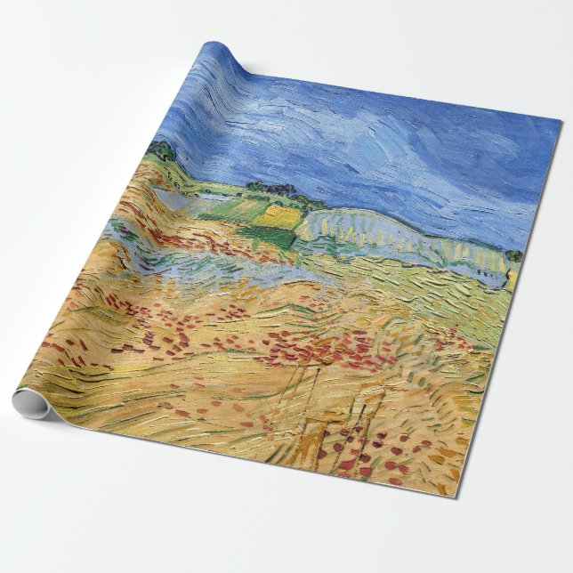 Vincent van Gogh - The fields / Plain at Auvers Wrapping Paper (Unrolled)
