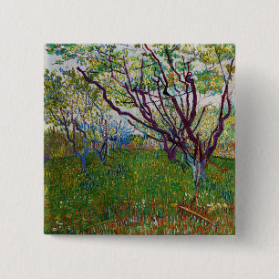 Vincent van Gogh - The Flowering Orchard 2 Inch Square Button