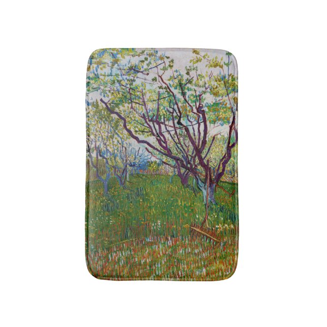 Vincent van Gogh - The Flowering Orchard Bath Mat (Front Vertical)