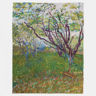 Vincent van Gogh - The Flowering Orchard Fleece Blanket