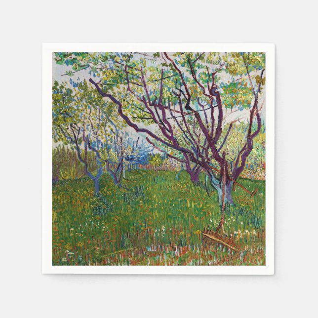 Vincent van Gogh - The Flowering Orchard Napkin (Front)
