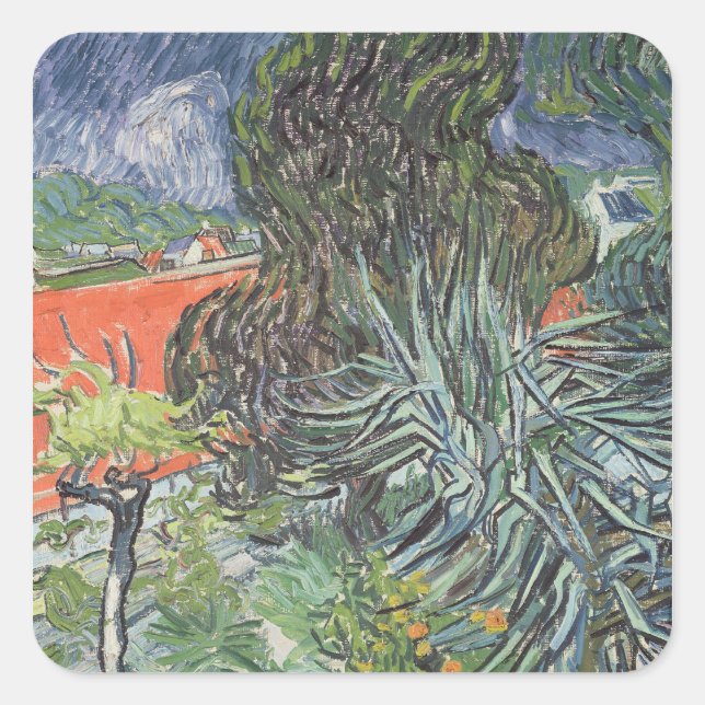 Vincent van Gogh | The Garden of Doctor Gachet Square Sticker (Front)