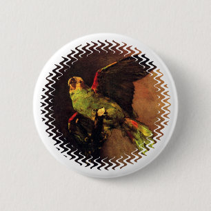 Vincent Van Gogh - The Green Parrot Bird Lover Art 2 Inch Round Button