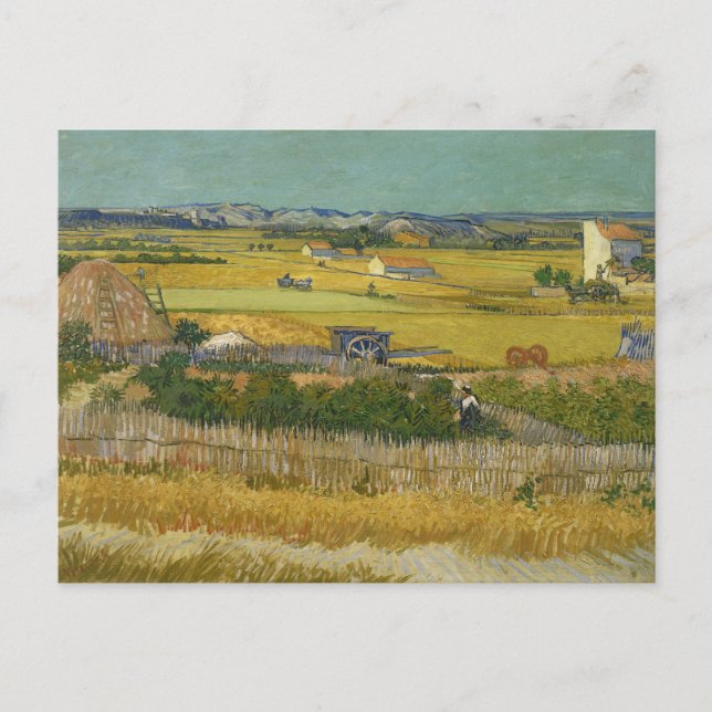 Vincent Van Gogh, The Harvest, De Oogst Postcard (Front)
