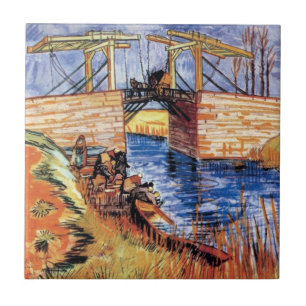 Vincent Van Gogh - The Langlois Bridge At Arles Tile