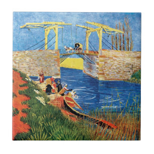 Vincent Van Gogh - The Langlois Bridge At Arles Tile