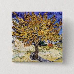 Vincent van Gogh - The Mulberry Tree 2 Inch Square Button