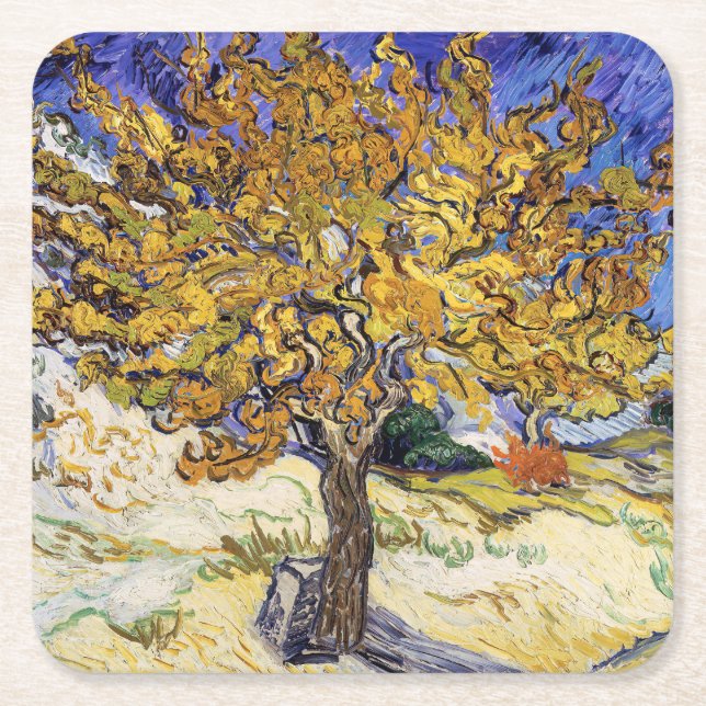 Vincent van Gogh - The Mulberry Tree Square Paper Coaster (Front)