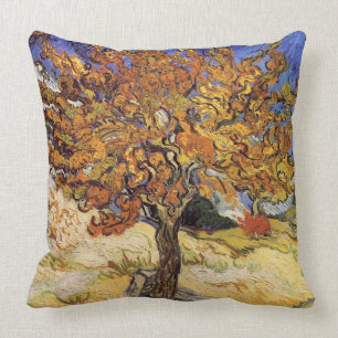Vincent van Gogh-The Mulberry Tree Throw Pillow