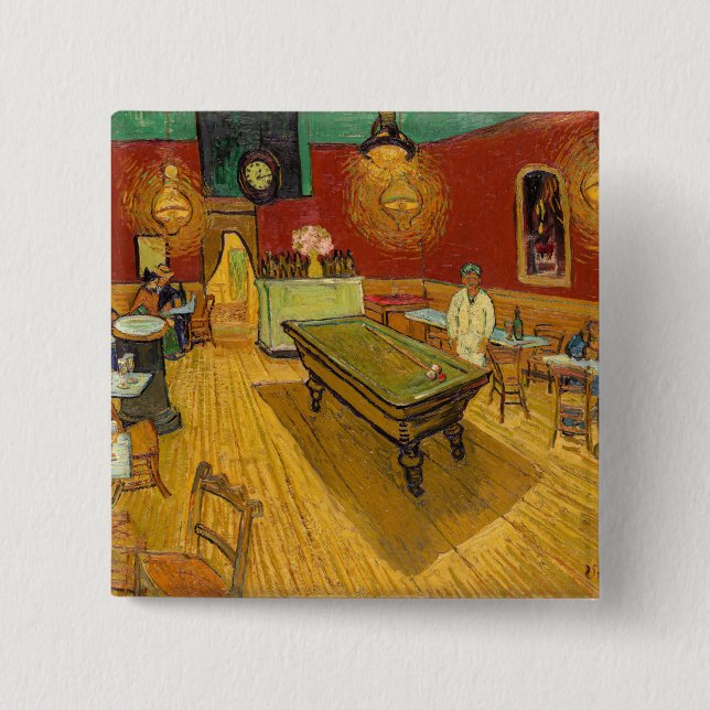 Vincent van Gogh - The Night Cafe 2 Inch Square Button (Front)