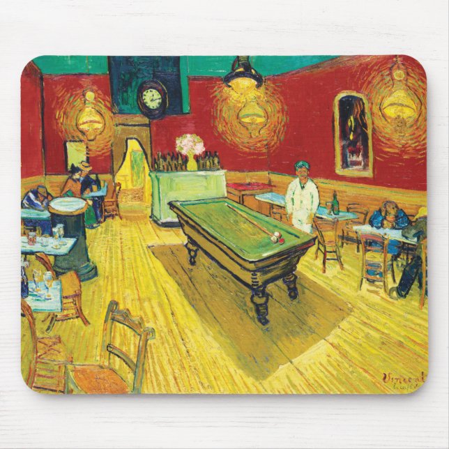 Vincent Van Gogh The Night Cafe (Le café de nuit) Mouse Pad (Front)