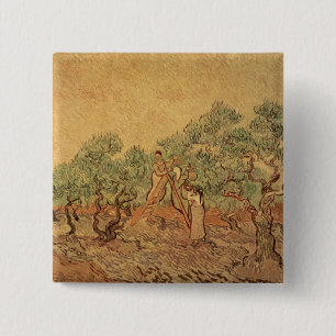 Vincent van Gogh The Olive Grove, 1889 2 Inch Square Button