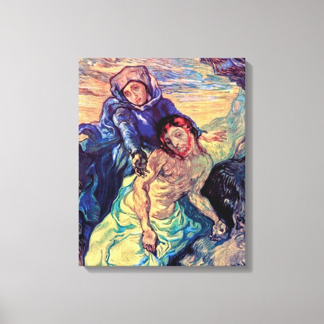 Vincent Van Gogh - The Pieta - Jesus & Virgin Mary Canvas Print (Front)