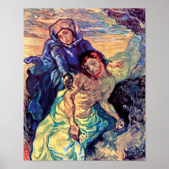 Vincent Van Gogh - The Pieta - Jesus & Virgin Mary Poster (Front)
