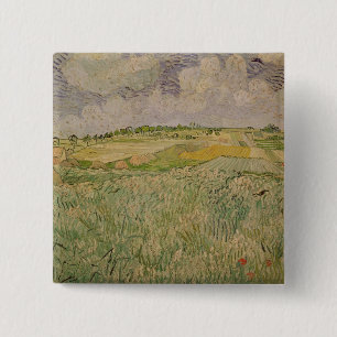 Vincent van Gogh   The Plain at Auvers, 1890 2 Inch Square Button