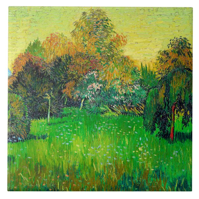 Vincent van Gogh, The Poet's Garden, Tile (Front)
