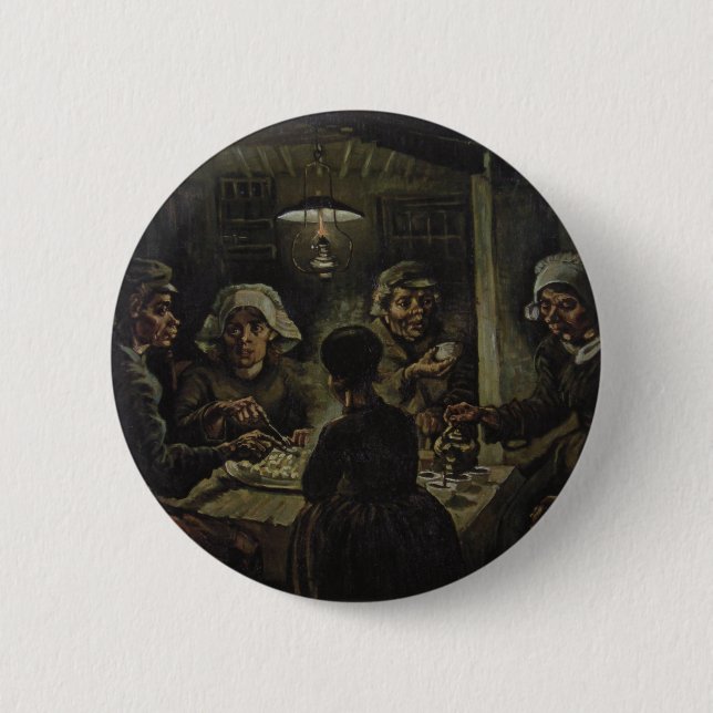 Vincent Van Gogh - The Potato Eaters 2 Inch Round Button (Front)