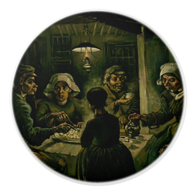Vincent van Gogh - The Potato Eaters Ceramic Knob (Front)