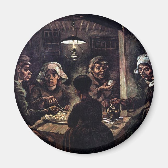Vincent Van Gogh - The Potato Eaters Fine Art Magnet (Front)