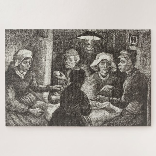 Vincent Van Gogh The Potato Eaters lithograph Jigsaw Puzzle (Horizontal)