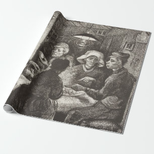 Vincent Van Gogh The Potato Eaters lithograph Wrapping Paper