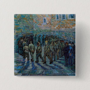 Vincent van Gogh - The Prison Courtyard 2 Inch Square Button