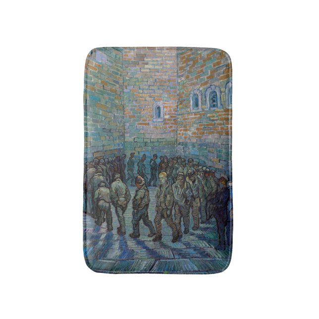 Vincent van Gogh - The Prison Courtyard Bath Mat (Front Vertical)