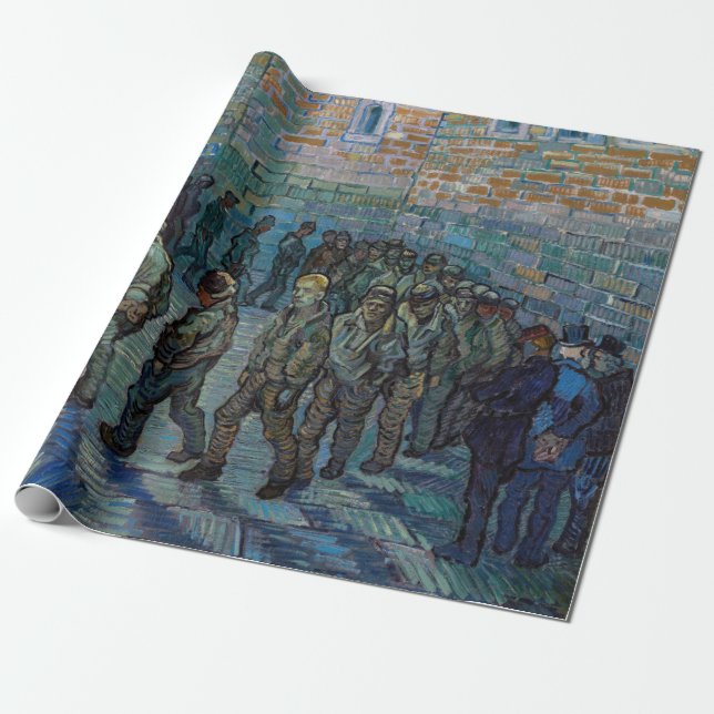Vincent van Gogh - The Prison Courtyard Wrapping Paper (Unrolled)