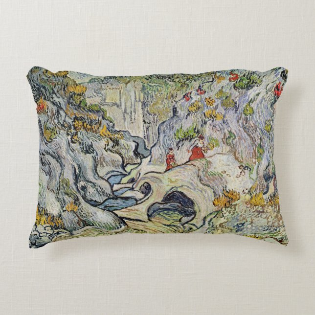 Vincent van Gogh | The ravine of the Peyroulets Decorative Pillow (Front)