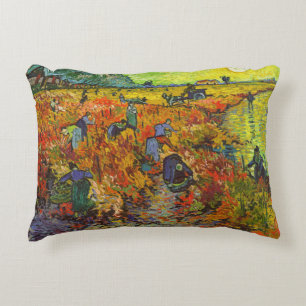 Vincent van Gogh - The Red Vineyard Accent Pillow