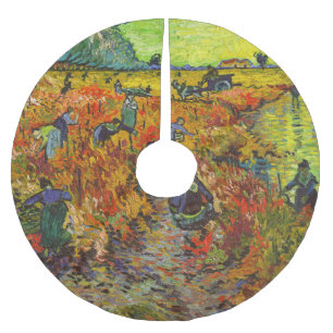 Vincent van Gogh - The Red Vineyard Brushed Polyester Tree Skirt