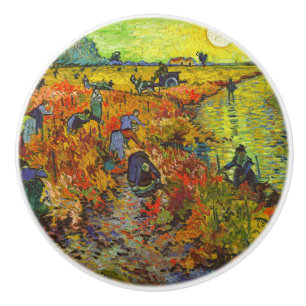 Vincent van Gogh - The Red Vineyard Ceramic Knob