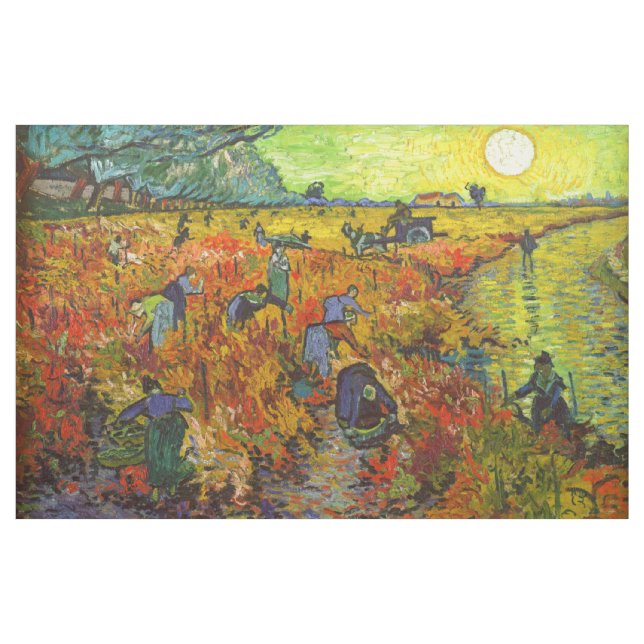 Vincent van Gogh - The Red Vineyard Fabric (Yard)
