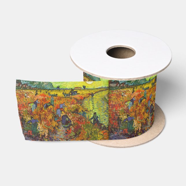 Vincent van Gogh - The Red Vineyard Satin Ribbon (Spool)