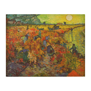 Vincent van Gogh - The Red Vineyard Wood Wall Art
