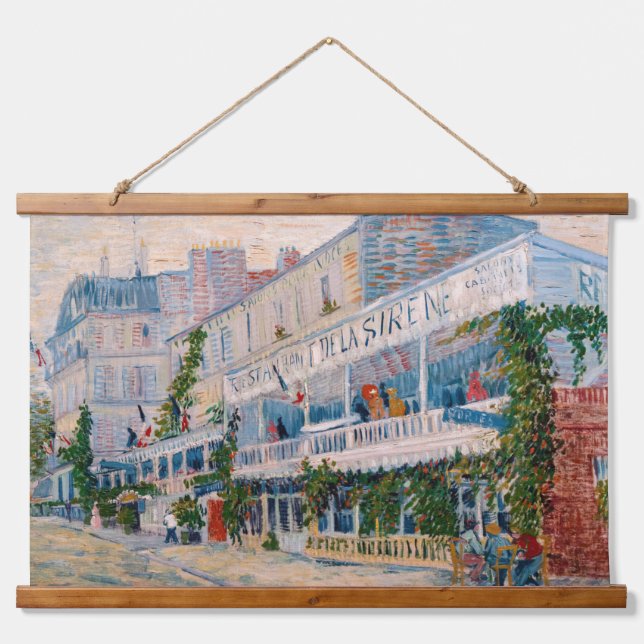 Vincent van Gogh - The Restaurant de la Sirene Hanging Tapestry (Front)