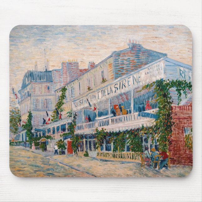 Vincent van Gogh - The Restaurant de la Sirene Mouse Pad (Front)