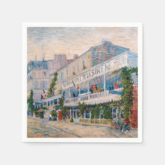 Vincent van Gogh - The Restaurant de la Sirene Napkin (Front)
