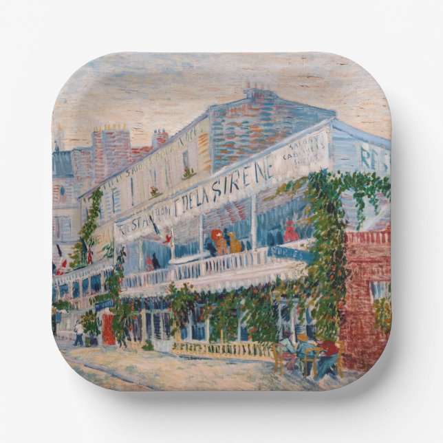 Vincent van Gogh - The Restaurant de la Sirene Paper Plate (Front)
