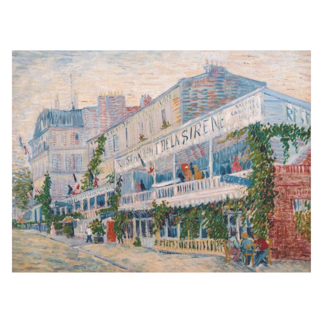 Vincent van Gogh - The Restaurant de la Sirene Tablecloth (Front (Horizontal))