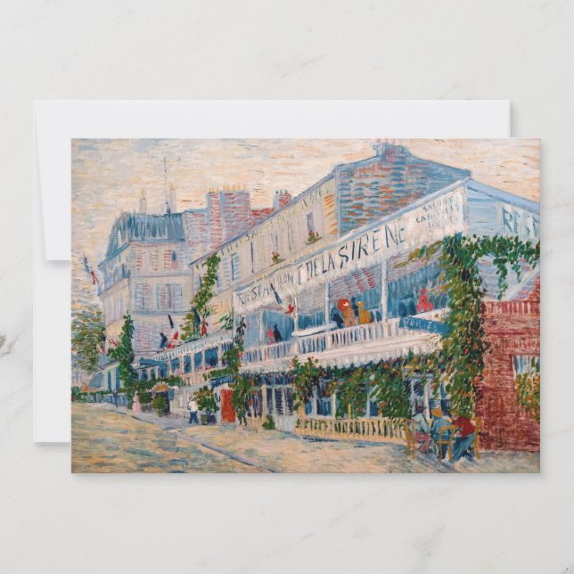 Vincent van Gogh - The Restaurant de la Sirene Thank You Card (Front)