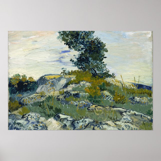 Vincent van Gogh - The Rocks Poster (Front)