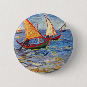 Vincent Van Gogh - The Sea At Saintes Maries 2 Inch Round Button
