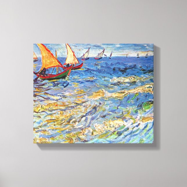 Vincent Van Gogh - The Sea At Saintes Maries Canvas Print (Front)