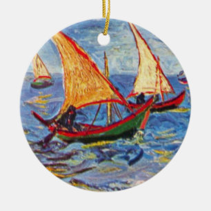 Vincent Van Gogh - The Sea At Saintes Maries Ceramic Ornament