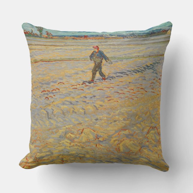 Vincent van Gogh | The Sower, 1888 Throw Pillow (Front)