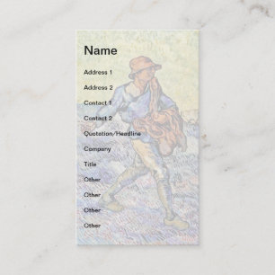 Vincent Van Gogh - The Sower - Fine Art Painting Business Card