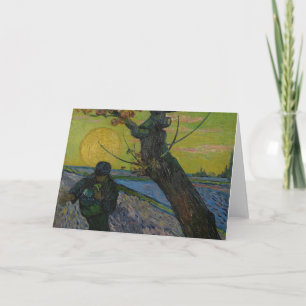 Vincent Van Gogh - 'The Sower' Greetings card. Card